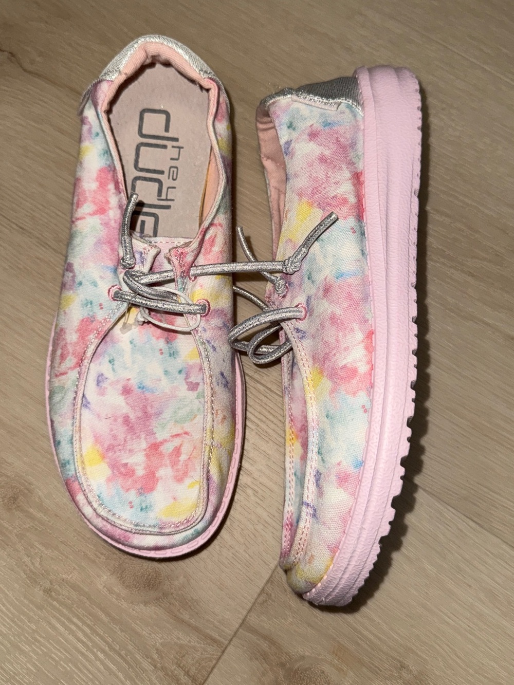Hey dude DC Pink Taffy Dye Youth Slip-On Shoes